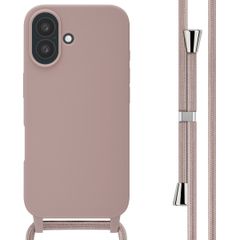 imoshion Silicone Case with Strap Apple iPhone 16 - Sand Pink
