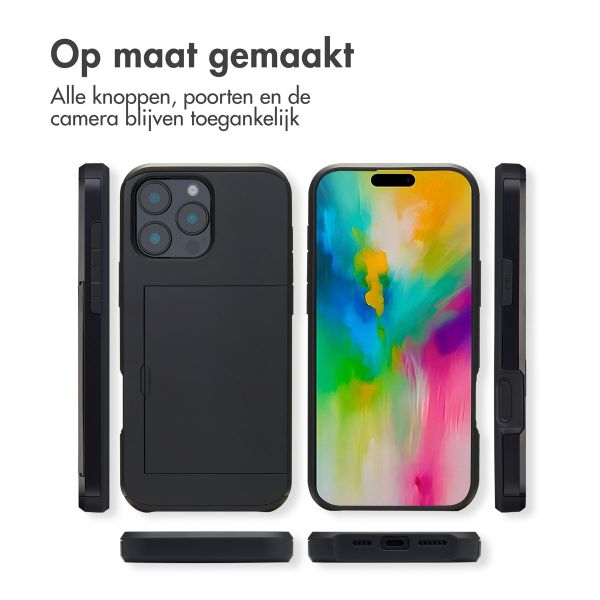 imoshion Backcover met pasjeshouder Apple iPhone 16 Pro Max - Zwart