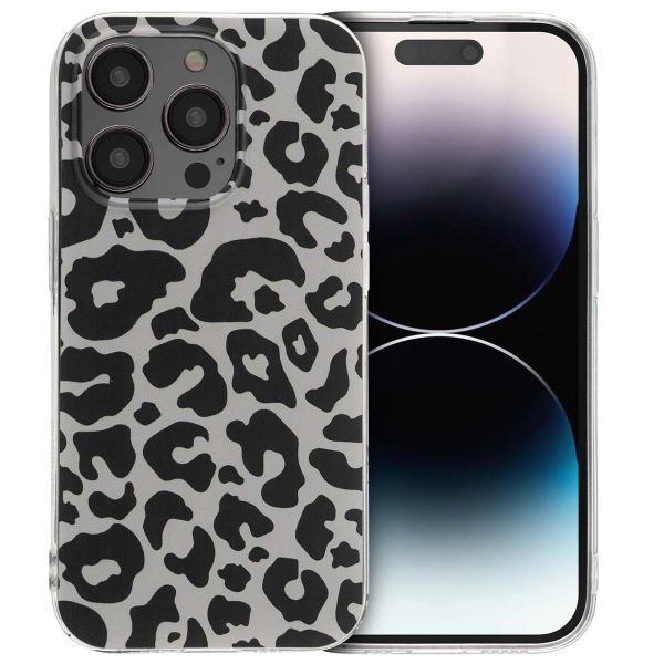 imoshion Design hoesje iPhone 14 Pro - Leopard Transparent