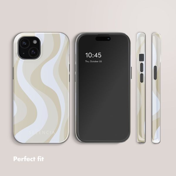 Selencia Vivid Back Cover with MagSafe Apple iPhone 15 - Desert Waves Beige
