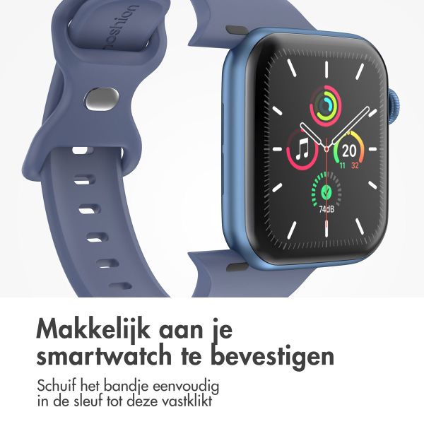 imoshion Siliconen⁺ bandje Apple Watch Series 1 t/m 10 / SE / Ultra (2) (44/45/46/49 mm) - Navy - Maat M/L