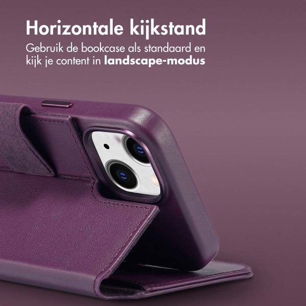 Accezz Leather Bookcase 2-in-1 met MagSafe Apple iPhone 15 - Heath Purple