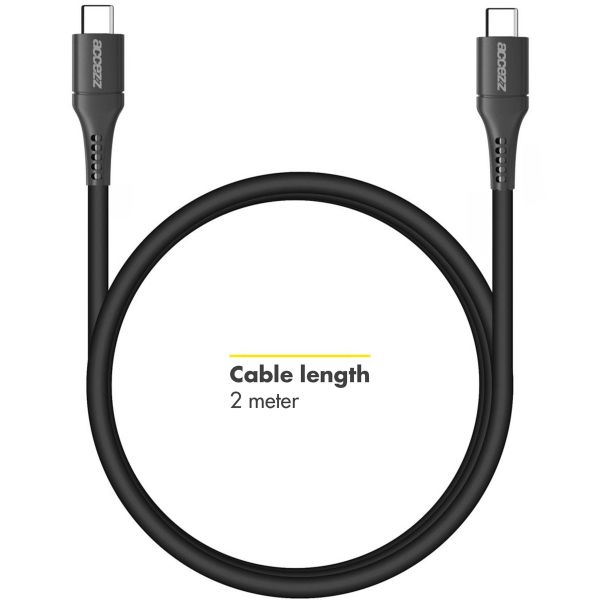 Accezz USB-C naar USB-C kabel Samsung Galaxy S20 - 2 meter - Zwart