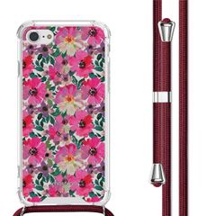 imoshion Design hoesje met koord Apple iPhone SE (2022 / 2020) / 8 / 7 - Flower Water