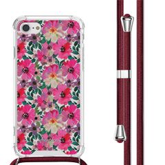 imoshion Design hoesje met koord iPhone SE (2022 / 2020) / 8 / 7 - Flower Water