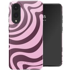 Selencia Vivid Backcover Samsung Galaxy S25 Edge - Wavy Swirl Pink Plum
