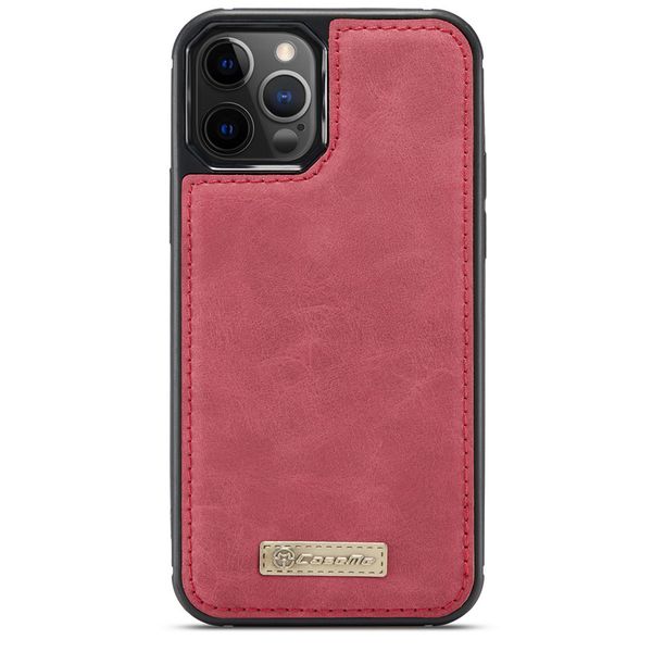 CaseMe Luxe 2 in 1 Portemonnee Bookcase iPhone 12 Pro Max - Rood