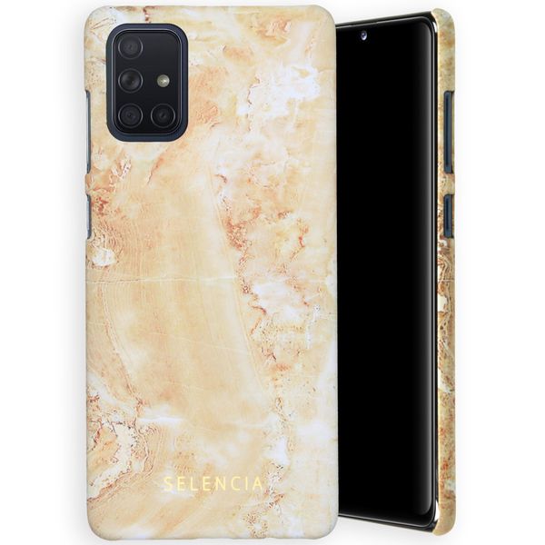 Selencia Maya Fashion Backcover Samsung Galaxy A71 - Marble Sand