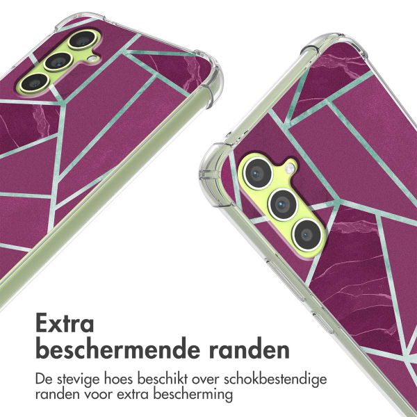 imoshion Design hoesje met koord Samsung Galaxy A34 (5G) - Bordeaux Graphic