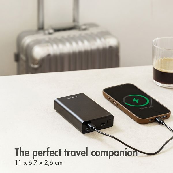 imoshion Ultra Series Aluminium Powerbank 20,000 mAh - Quick Charge and Power Delivery - Black