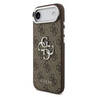Guess 4G Metal Logo Backcover Apple iPhone Air - Silver Edge - Brown