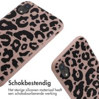 imoshion Siliconen design hoesje met koord iPhone Xr - Animal Pink