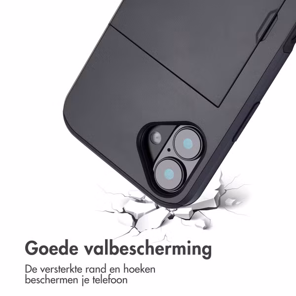 imoshion Backcover met pasjeshouder Apple iPhone 16 Plus - Zwart