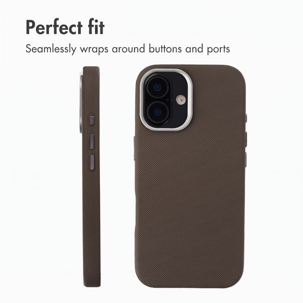 Accezz Mesh Back Cover with MagSafe Apple iPhone 16 - Brown