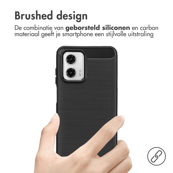 imoshion Brushed Backcover Motorola Moto G73 - Zwart