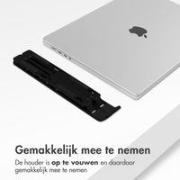 Accezz Laptop houder - Laptop standaard - Verstelbaar en opvouwbaar - Zwart