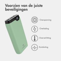 imoshion Powerbank 20.000 mAh - 22,5W Snellader - USB-C / USB-A - Groen