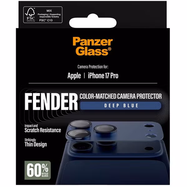 PanzerGlass Fender Camera Protector iPhone 17 Pro - Deep Blue