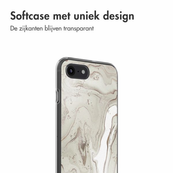 imoshion  Design hoesje iPhone SE (2022 / 2020) / 8 / 7 - Sandy Marble