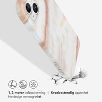 Selencia Aurora Fashion Backcover iPhone 15 Plus - Duurzaam hoesje - 100% gerecycled - Wit Marmer