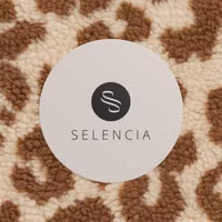 Selencia Teddy Laptop hoes 13-14 inch - Laptopsleeve - Vanilla Leopard