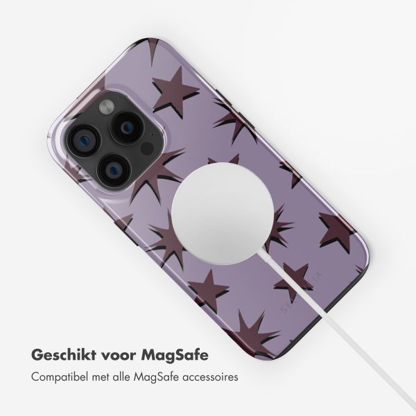 Selencia Vivid Tough Backcover met MagSafe iPhone 15 Pro - Stars Plum Lilac