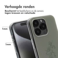 imoshion Design hoesje Apple iPhone 15 Pro - Floral Green