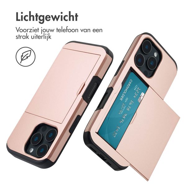 imoshion Backcover met pasjeshouder Apple iPhone 16 Pro - Rosé Goud