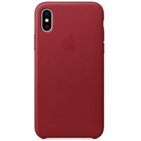 Apple Leather Backcover iPhone X(s) - Red