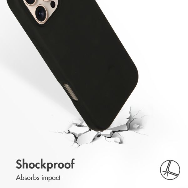 Accezz Liquid Silicone Back Cover with MagSafe Apple iPhone 16 Pro Max - Black