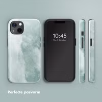 Selencia Vivid Backcover met MagSafe Apple iPhone 13 - Marble Grayed Jade