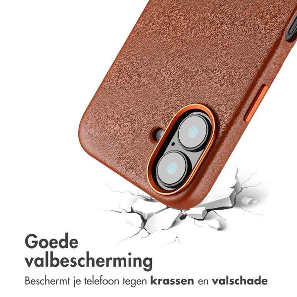 Accezz MagSafe Leather Backcover Apple iPhone 16 - Sienna Brown