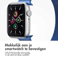 imoshion Milanees magnetisch bandje Apple Watch Series 1 t/m 9 / SE (38/40/41 mm) | Series 10 (42 mm) - Maat S - Blauw