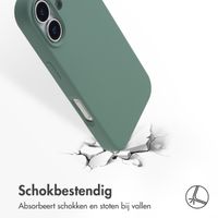 Accezz Liquid Silicone Backcover met MagSafe Apple iPhone 17 - Donkergroen