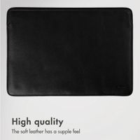 Accezz Leather laptop sleeve 13 inch - Black