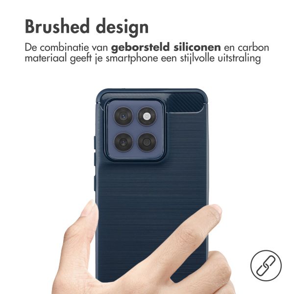 imoshion Brushed Backcover Motorola Edge 60 Fusion - Donkerblauw