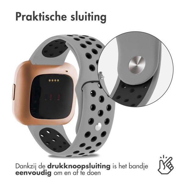 imoshion Siliconen sport bandje Fitbit Versa 2 / Versa Lite - Grijs / Zwart