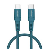 imoshion Braided USB-C naar USB-C kabel - 1 meter - Donkerblauw