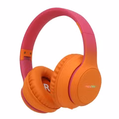 imoshion Draadloze Kinderkoptelefoon LED Light - Decibelbegrenzer - Met AUX kabel - Hot Pink / Apricot Orange Crush