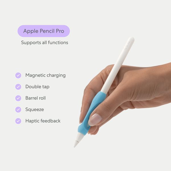 Paperlike Pencil Grips voor de Apple Pencil - 2-Pack - Charcoal & Paperlike Blue