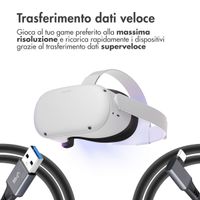 imoshion Oculus Quest 1 & 2 en Meta Quest 3 Link kabel - 5 meter - Zwart