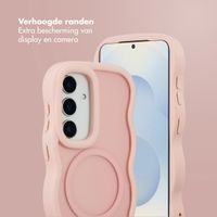 Selencia Wavy Backcover met MagSafe Samsung Galaxy S24 / S25 - Soft Pink