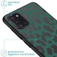 imoshion Design hoesje Samsung Galaxy A31 - Luipaard - Groen / Zwart