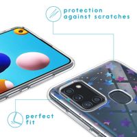 imoshion Design hoesje Samsung Galaxy A21s - Sterren - Paars