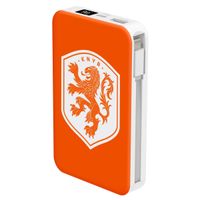 Powerbank 10.000 mAh met geïntegreerde kabels - Quick Charge en Power Delivery - Oranje Leeuw