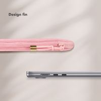 Selencia Corduroy Laptop hoes 13-14 inch - Laptopsleeve - Soft Blush