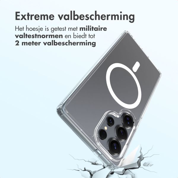 Accezz Xtreme Impact Backcover met MagSafe Samsung Galaxy S25 Ultra - Transparant