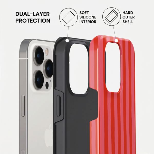 Burga Tough Back Cover with MagSafe Apple iPhone 15 Pro - Pomegranate