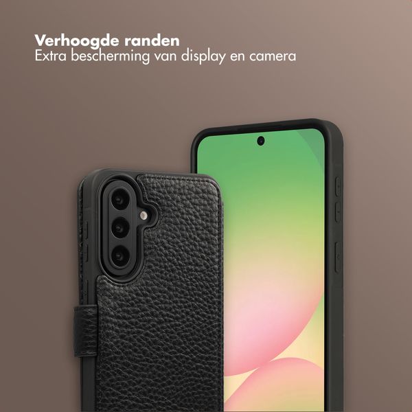 Selencia Riva Bookcase met MagSafe en Koord Samsung Galaxy A57 (5G) - Zwart