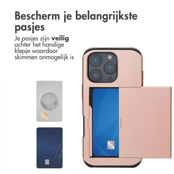 imoshion Backcover met pasjeshouder Apple iPhone 16 Pro - Rosé Goud